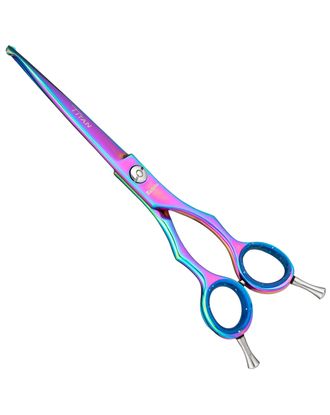 Geib Entree Blue Titan Safety Scissors 6,5" - wysokiej jakości nożyczki bezpieczne z jednostronnym mikroszlifem i tytanową powłoką