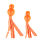 KONG Wubba Comet Orange - wzmocniony aport dla psa, piszcząca zabawka z frędzlami, pomarańczowy
