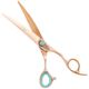 Kenchii Rose Offset Curved Scissors - nożyczki groomerskie w kolorze rose gold, gięte, z mikroszlifem