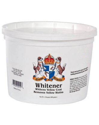 Crown Royale Whitener - puder wybielający żółte palmy i przebarwienia na sierści, dla psa, kota i konia - 908g