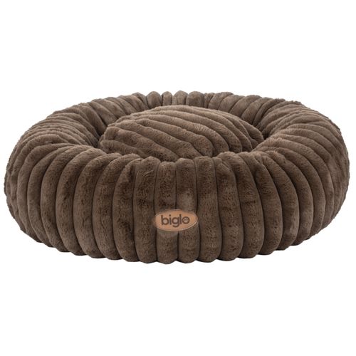 Biglo Cobe Donut Dark Brown - mięciutkie, puszyste i antystresowe legowisko dla psa, ciemny brąz