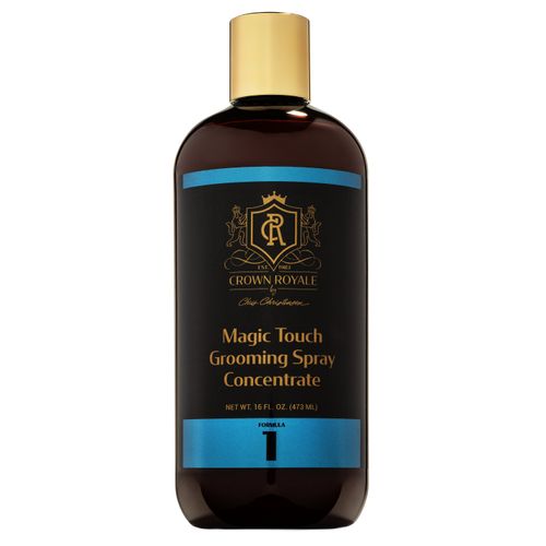 Crown Royale Magic Touch Formula 1 473ml - spray antystatyczny i nabłyszczający do cienkiej i delikatnej sierści psa, koncentrat 1:15