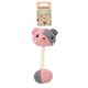 Flamingo Puppy Zoda Bear 26cm - pluszowa zabawka dla szczeniaka, głowa misia ze sznurem i piszczałką
