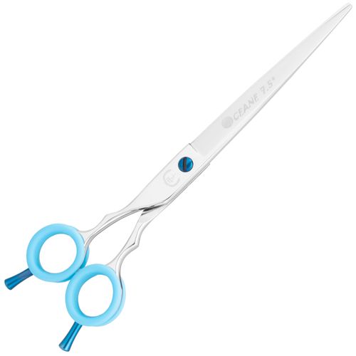 P&W Oceane Titanium Lefty Straight Scissors - profesjonalne nożyczki groomerskie dla osób leworęcznych, proste