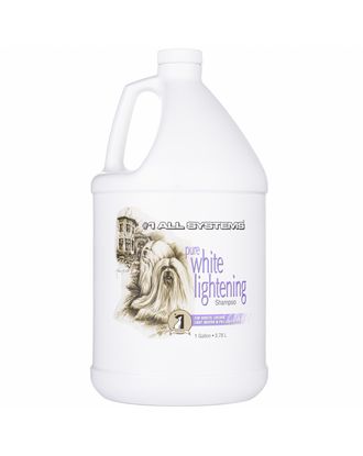 1 All Systems Pure White Lightening Shampoo - szampon wybielający dla psów białych i jasnowłosych - Pojemność: 3,8L