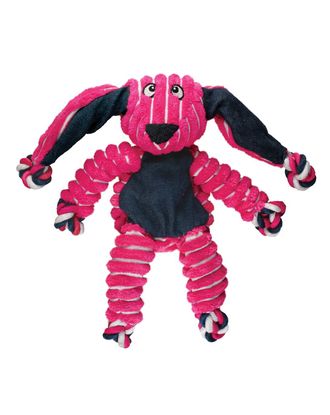 KONG Floppy Knots Bunny S/M - królik zabawka sznurowa dla psa, z węzełkami i 2 piszczałkami