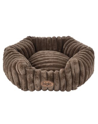 Biglo Cobe Hexagon Dark Brown - eleganckie i mięciutkie legowisko dla psa i kota, ciemny brąz