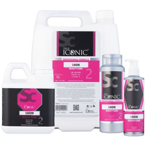 True Iconic Show Beauty Care - intensywnie nawilżająca odżywka do długiej sierści z olejkiem arganowym i witaminą E