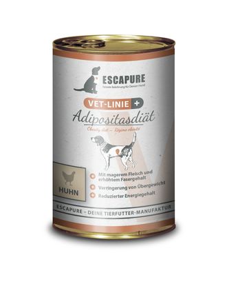 Escapure VET Adipositasdiat Huhn - mokra karma dla psów z nadwagą, kurczak - 400g