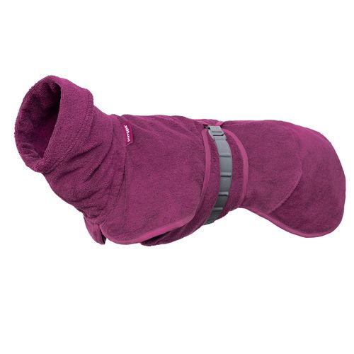 Bath Pomppa Plum - bawełniany szlafrok dla psa, śliwkowy