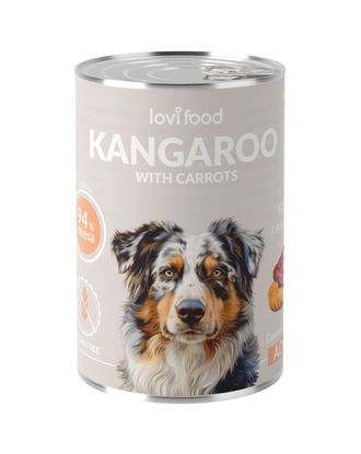 Lovi Food Kangaroo with Carrots 400g - mokra karma dla psa, z kangurem i marchewką