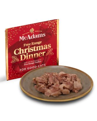 McAdams Free Range Christmas Dinner Cat 100g - mokra karma dla kota z indykiem z wolnego wybiegu, edycja świąteczna