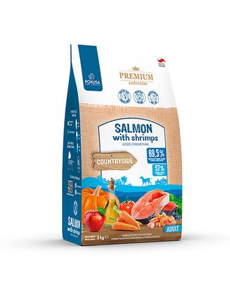 Pokusa Premium Selection Salmon & Shrimps - bezzbożowa karma dla dorosłego psa, łosoś i krewetki