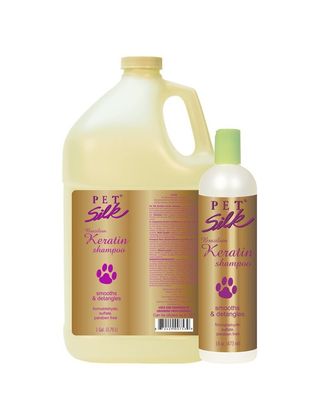 Pet Silk Brazilian Keratin Shampoo - nawilżający, wygładzający szampon dla psa i kota, z keratyną brazylijską i jedwabiem, koncentrat 1:16