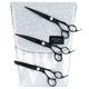 Geib Black Pearl Scissors Set 7,5" - zestaw profesjonalnych nożyczek i degażówek (46 ząbków) z japońskiej stali kobaltowej, 3 sztuki