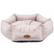 Biglo Bed Velur Love Pink L - eleganckie welurowe legowisko dla psa i kota, heksagon brudny róż