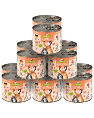 GranataPet DeliCatessen Veal & Coney - bezzbożowa mokra karma dla kota, cielęcina i królik - 12x 200g