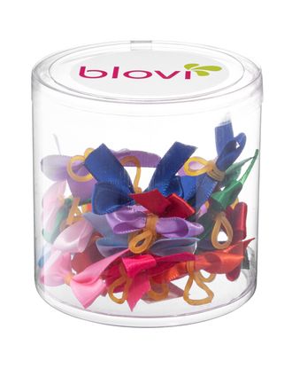 Blovi Bows Simple 25szt. - kolorowe, satynowe kokardki dla psa, gładkie, wąskie, na gumce