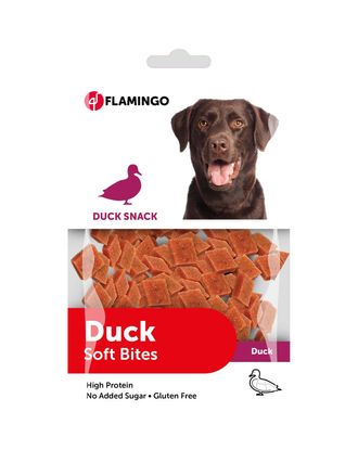 Flamingo Snack Duck Soft Bites 85g - przysmaki dla psa, miękkie smaczki z kaczki