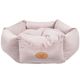Blovi Bed Velur Love Pink L - eleganckie welurowe legowisko dla psa i kota, heksagon brudny róż