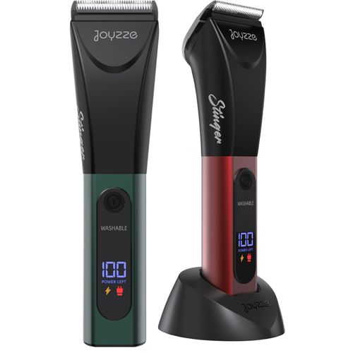 Joyzze Stinger 5-in-1 Clipper - 2 biegowa maszynka bezprzewodowa z regulowanym ostrzem i wyświetlaczem LCD