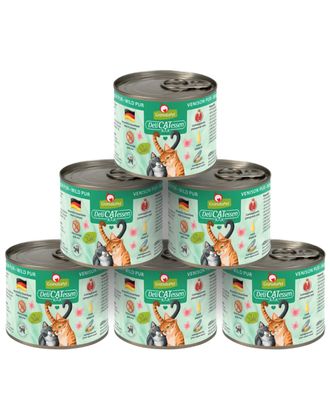 GranataPet DeliCatessen Venison Pur - bezzbożowa mokra karma dla kota, dziczyzna - 6x 200g