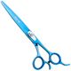 Geib Kiss Silver Blue Straight Scissors - wysokiej jakości nożyczki proste z mikroszlifem i niebieskim wykończeniem