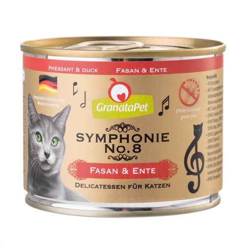 GranataPet Symphonie No.8 - wysokomięsna karma dla kota, bażant i kaczka z kurczakiem