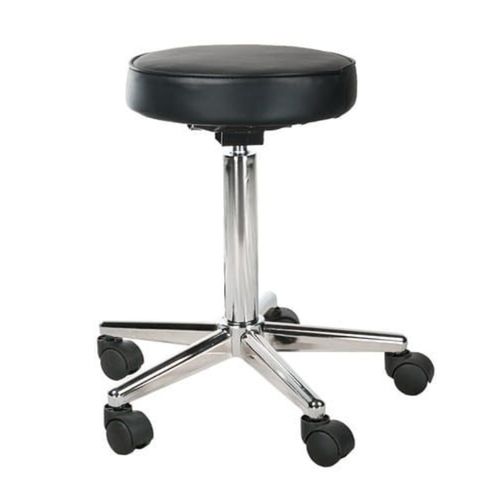 Taboret groomerski / hocker obrotowy z regulacją wysokości - czarny
