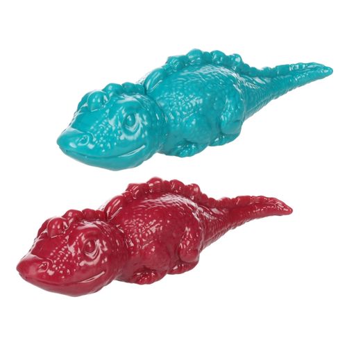 Flamingo Iguana Dog Toy 26cm - gumowa jaszczurka na przysmaki dla psa, z piszczałką