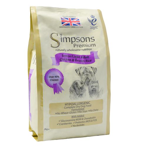 Simpsons senior deals dog food
