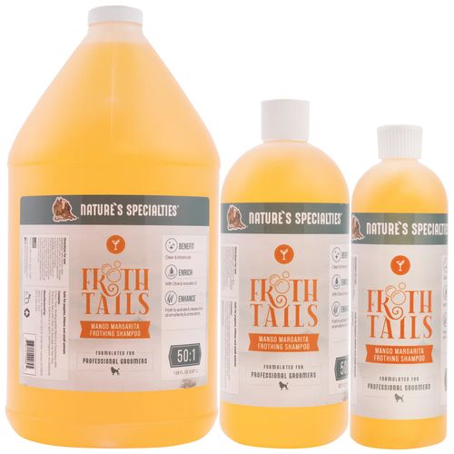 Nature's Specialties Froth Tails Mango Margarita Shampoo - nawilżający szampon dla psa i kota, o owocowym zapachu, koncentrat 1:50