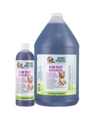 Nature's Specialist Plum Silky Shampoo - odżywczy szampon z  jedwabiem dla psa i kota, koncentrat 1:24