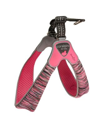 Coralpina Powermix Pink Melange Harness - lekkie szelki dla małego i średniego psa, różowe