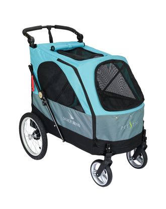 Show Tech Petstro Large 4-Wheel Buggy  Turquoise/Grey - wózek dla psa, kota, duża spacerówka, do 55kg