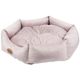 Biglo Bed Velur Love Pink L - eleganckie welurowe legowisko dla psa i kota, heksagon brudny róż