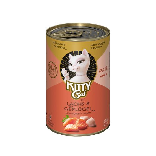 Kitty Cat Salmon & Poultry Pate - bezzbożowa mokra karma, pasztet dla kota, z łososiem i drobiem