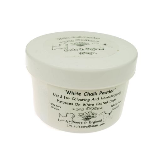 P&W Dog Stylist White Chalk Powder 150g - kreda koloryzująca biała, made in UK
