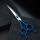 Jargem Blue Curved Scissors - nożyczki groomerskie gięte z ozdobną śrubą, niebieskie