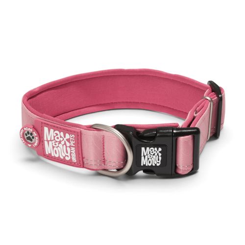 Max&Molly GOTCHA! Smart ID Matrix 2.0 Extra Wide Collar Rose - szeroka obroża dla psa z identyfikatorem QR, różowa