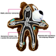 KONG Wild Knots Bears Light Brown - jasnobrązowy miś dla psa, ze sznurem wewnątrz i piszczałką