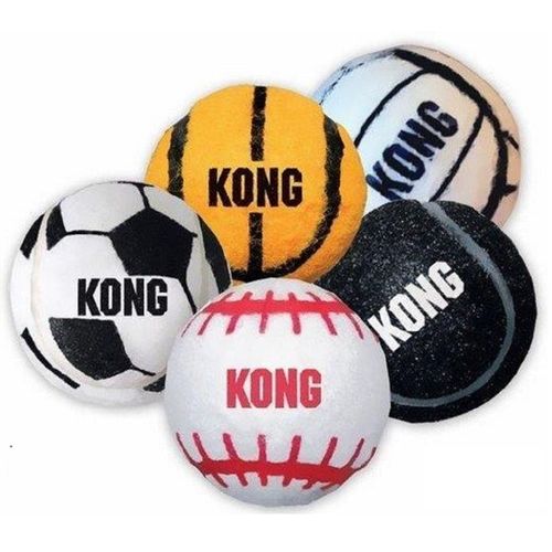 KONG Sport Balls 3szt. - wytrzymałe, gumowe piłki dla psa, bez piszczałki