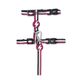 Dashi Stripes Purple & Black Cat Harness + Leash - szelki i smycz dla kota, zestaw, fioletowo-czarne paski