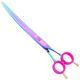 P&W Poodle Rainbow Curved Scissors - profesjonalne nożyczki groomerskie, gięte