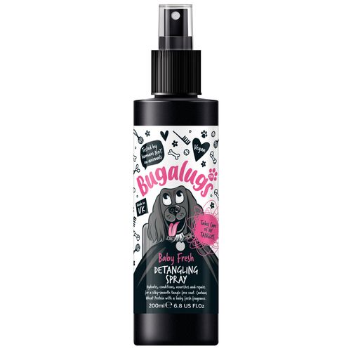 Bugalugs Baby Fresh Detangling Spray - odżywka ułatwiająca rozczesywanie sierści, zapach pudru
