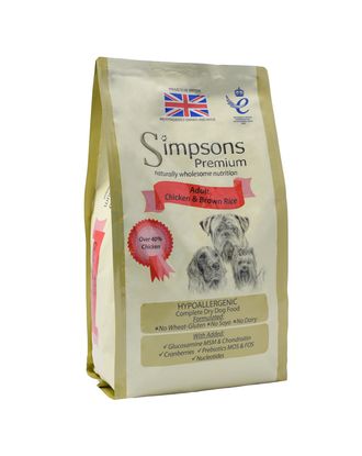 Simpsons Premium Adult Chicken & Brown Rice - karma dla dorosłych psów, kurczak i brązowy ryż - 12kg