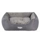 Biglo Bed Milano Minky Gray - wygodne legowisko, posłanie dla psa, szare