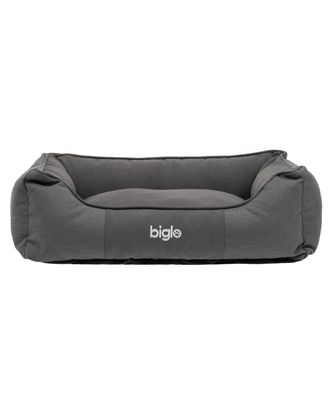 Biglo Bed Grado Gray - eleganckie legowisko, kanapa dla psa z wysokiej jakości, przyjemnego w dotyku materiału