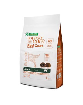 Nature’s Protection Superior Care Red Coat Adult All Breeds Lamb - karma dla rudych psów, wszystkich ras, z jagnięciną i krylem - 4kg