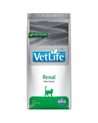 Farmina Vet Life Cat Renal 2kg - pełnoporcjowa karma weterynaryjna dla kotów, wspomagająca pracę nerek i obniżająca ciśnienie tętnicze